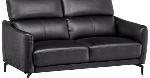 best-small-black-leather-couch