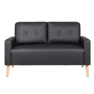 best-modern-black-leather-couch