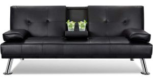 best-faux-leather-black-couch